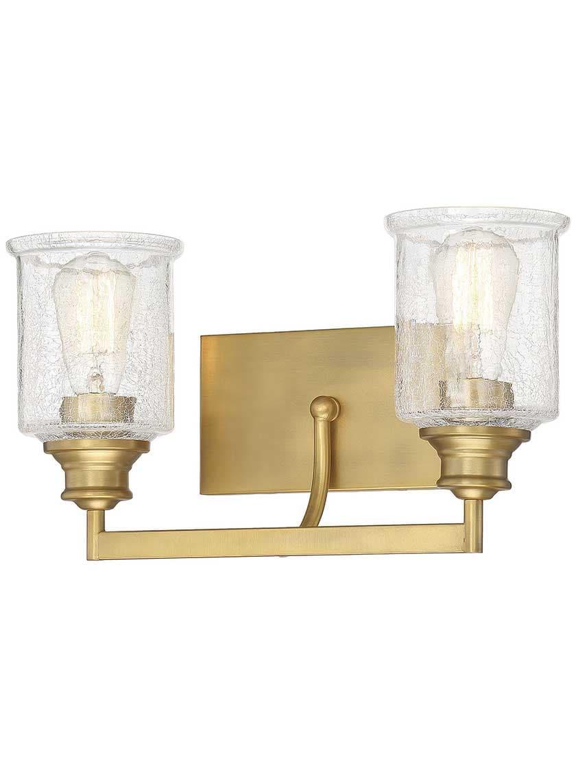 Bath |   Hampton Warm Brass 2 Light Bath Bar Bath Bath