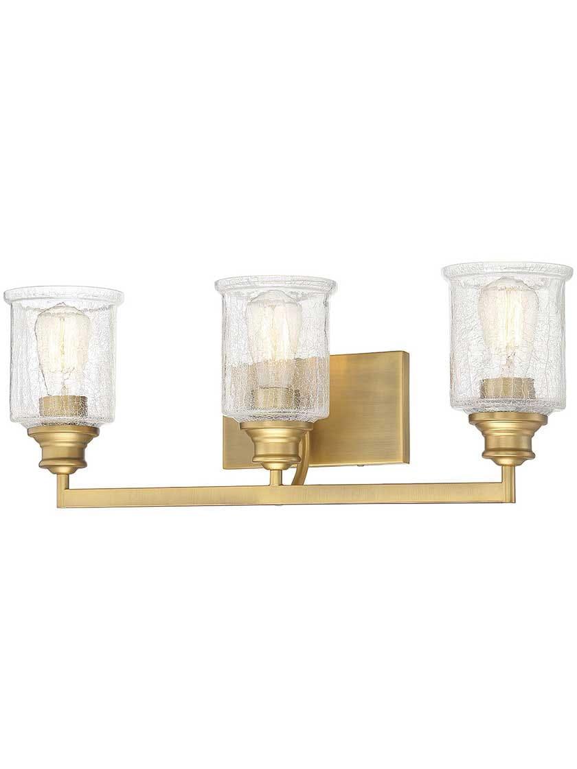 Bath |   Hampton Warm Brass 3 Light Bath Bar Bath Bath