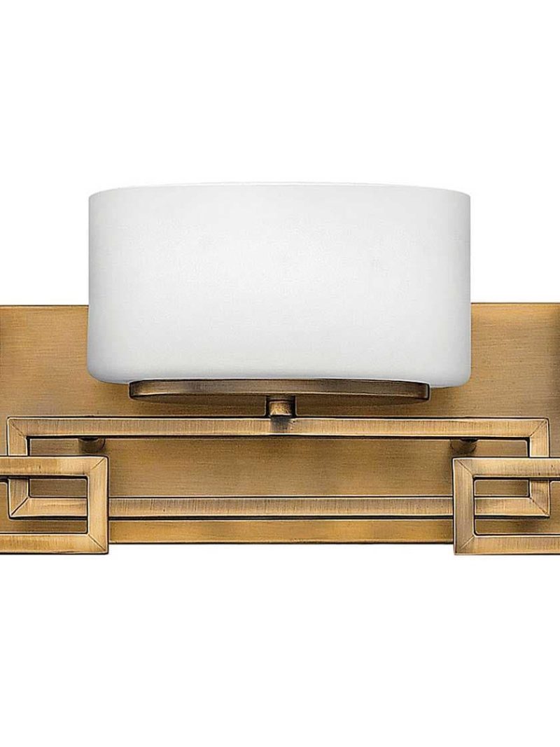 Bath |   Lanza 5-Light Bath Sconce with Etched Opal-Glass Shades Bath Antique Nickel/Brushed Bronze