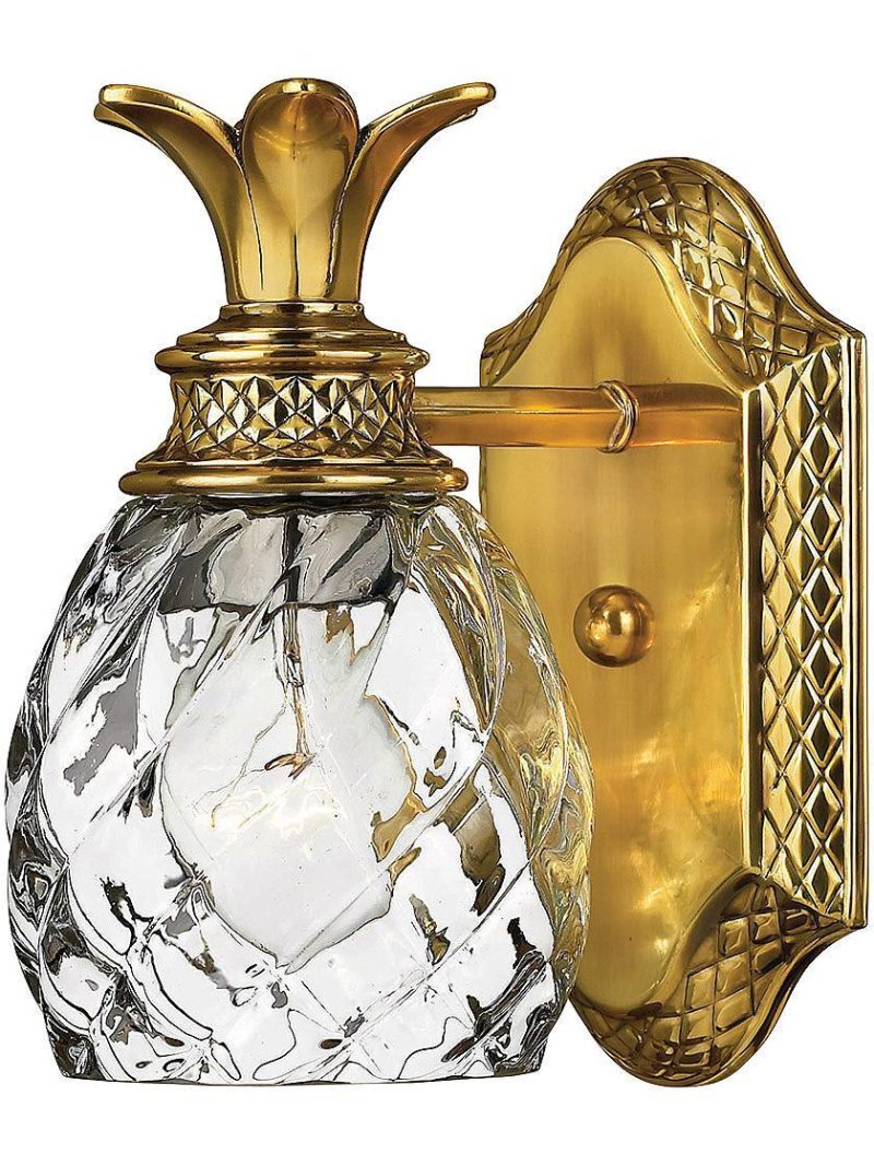 Bath |   Pineapple Single Bath Sconce With Clear Optic Glass Bath Bath