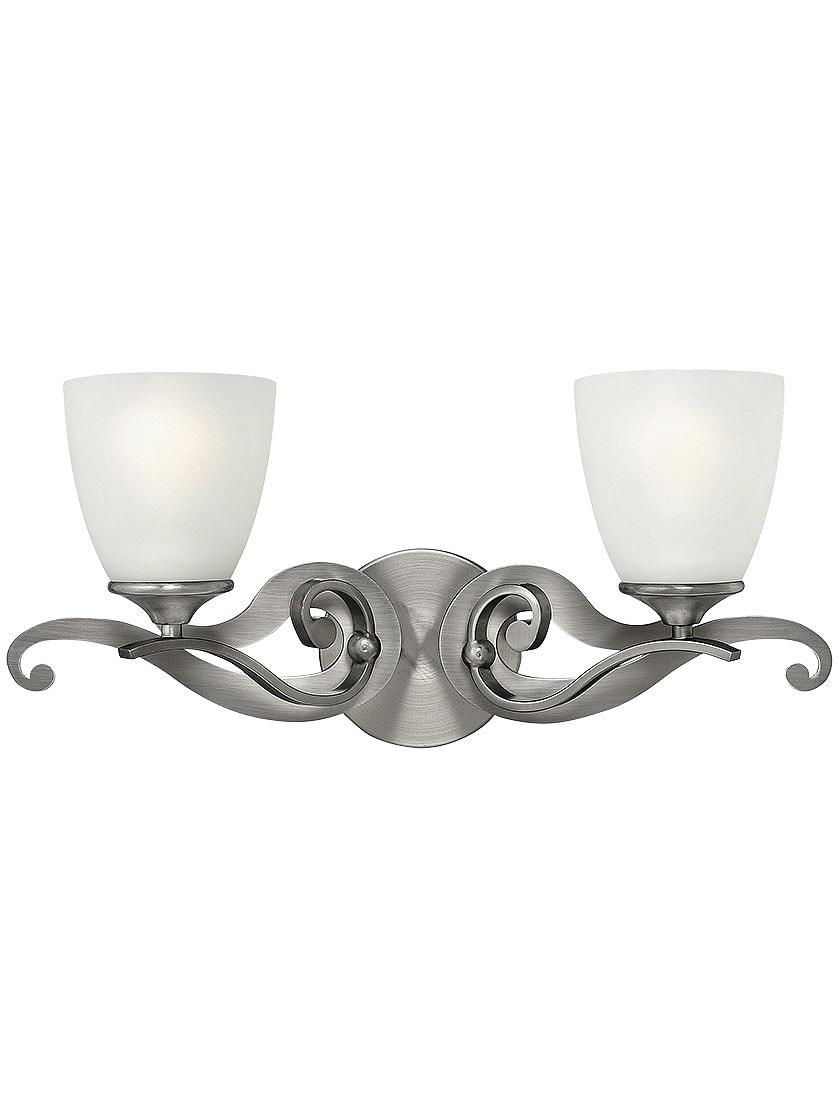 Bath |   Reese 2-Light Wall Sconce in Antique Nickel Bath Bath