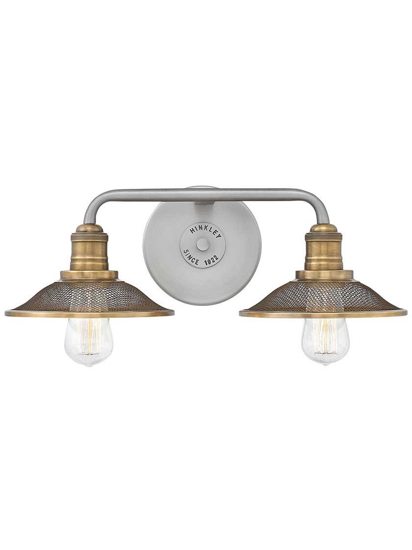 Bath |   Rigby 2-Light Bath Sconce Bath Antique Nickel/Polished Nickel