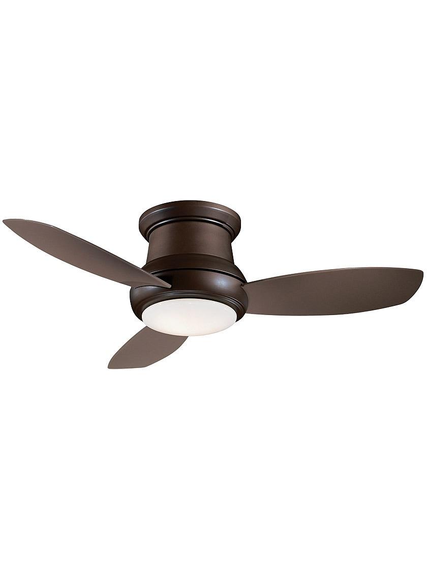 Ceiling Fans |   52″ Concept II Flush-Mount LED Ceiling Fan In Oil Rubbed Bronze Ceiling Fans Ceiling Fans