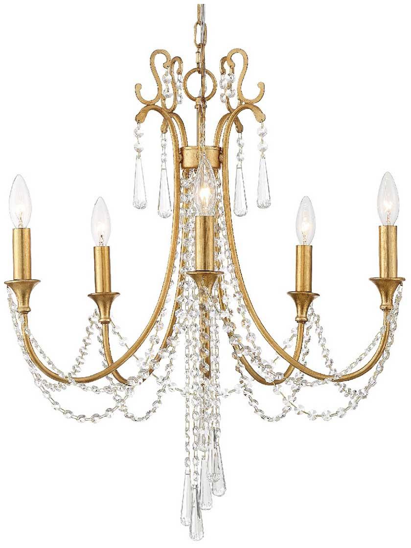 Chandeliers |   Arcadia 5 Light Chandelier Chandeliers Antique Gold/Antique Silver