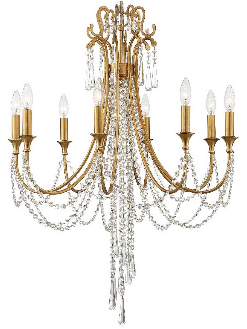 Chandeliers |   Arcadia 8 Light Chandelier Chandeliers Antique Gold/Antique Silver