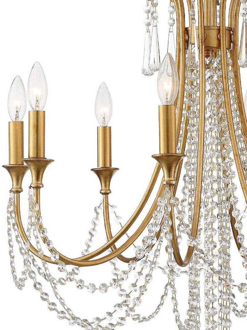 Chandeliers |   Arcadia 8 Light Chandelier Chandeliers Antique Gold/Antique Silver