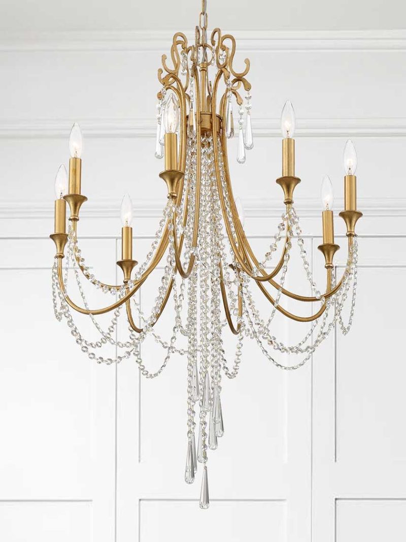 Chandeliers |   Arcadia 8 Light Chandelier Chandeliers Antique Gold/Antique Silver