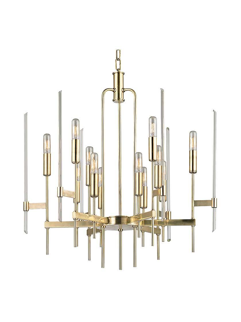 Chandeliers |   Bari 12-Light Chandelier Chandeliers Aged Brass/Polished Nickel