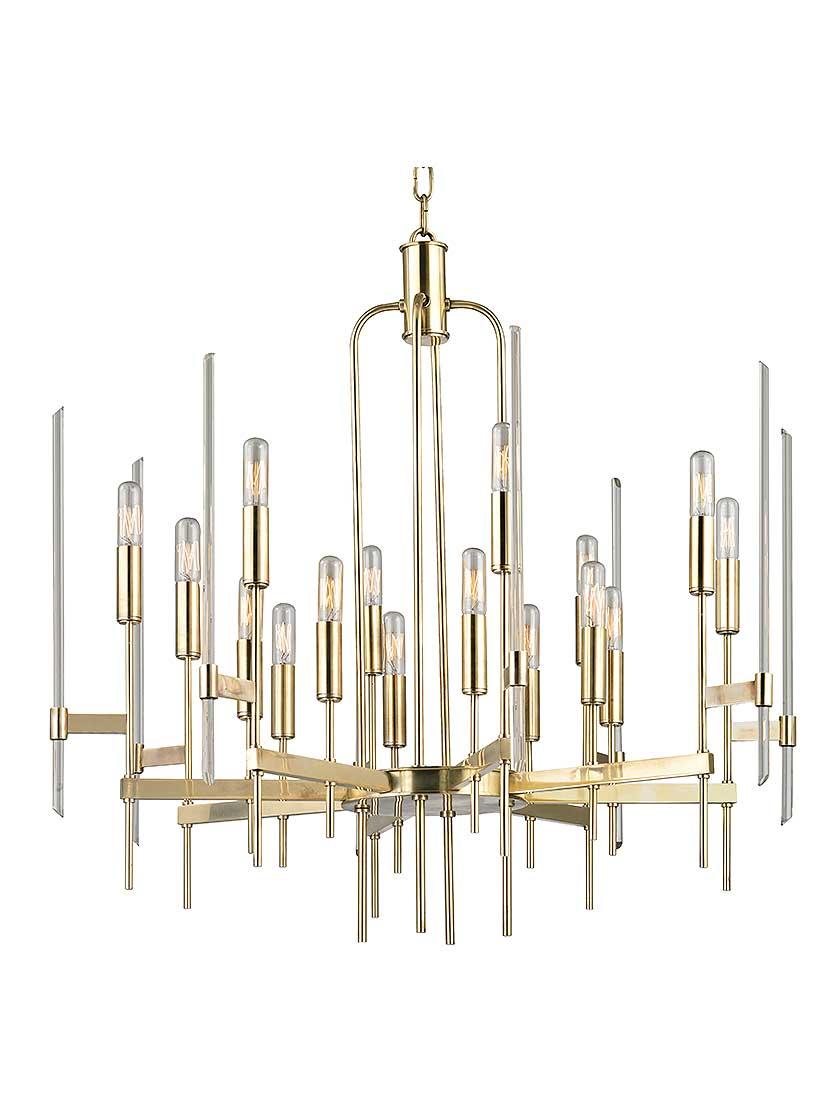 Chandeliers |   Bari 16-Light Chandelier Chandeliers Aged Brass/Polished Nickel