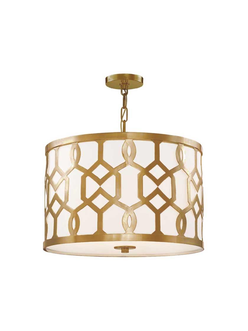 Chandeliers |   Jennings 3-Light Pendant Chandeliers Aged Brass/Polished Nickel