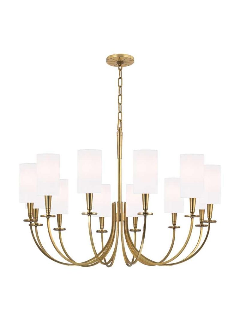 Chandeliers |   Mason 12-Light Chandelier Indoor Lighting Aged Brass