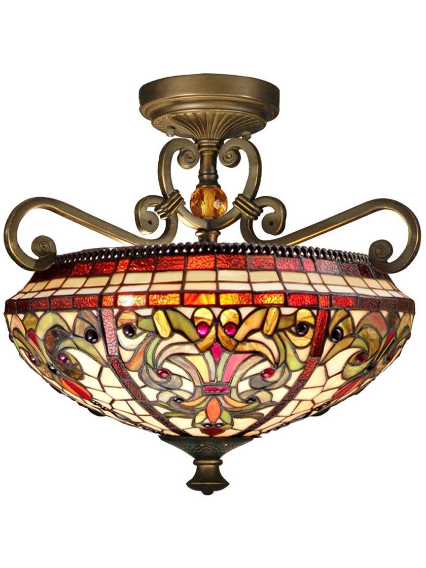 Flush & Semi-Flush |   Baroque Tiffany Semi Flush Mount Flush & Semi-Flush Flush & Semi-Flush