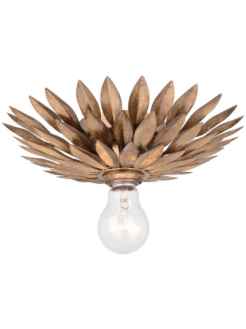 Flush & Semi-Flush |   Broche 11″ Flush Mount Ceiling Light Flush & Semi-Flush Antique Gold/Antique Silver