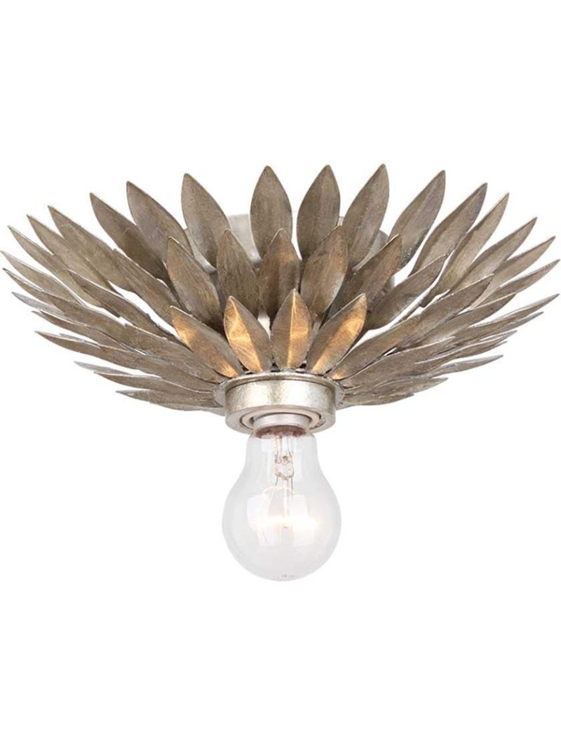 Flush & Semi-Flush |   Broche 11″ Flush Mount Ceiling Light Flush & Semi-Flush Antique Gold/Antique Silver