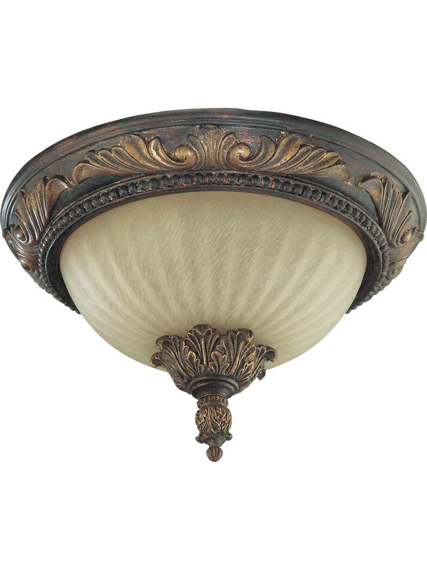 Flush & Semi-Flush |   Madeleine 13 1/2″ Flush-Mount Ceiling Light Flush & Semi-Flush Corsican Gold