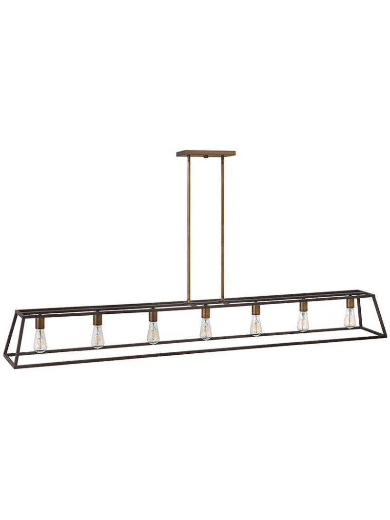 Kitchen |   Fulton 7-Light Island Pendant Indoor Lighting Aged Zinc/Bronze