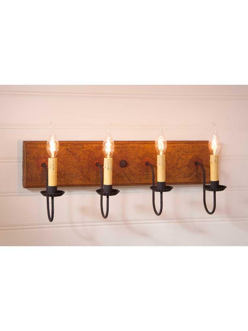 Kitchen |   Hartford Painted Wood & Tin Vanity Light With 4 Lights Bath Bath