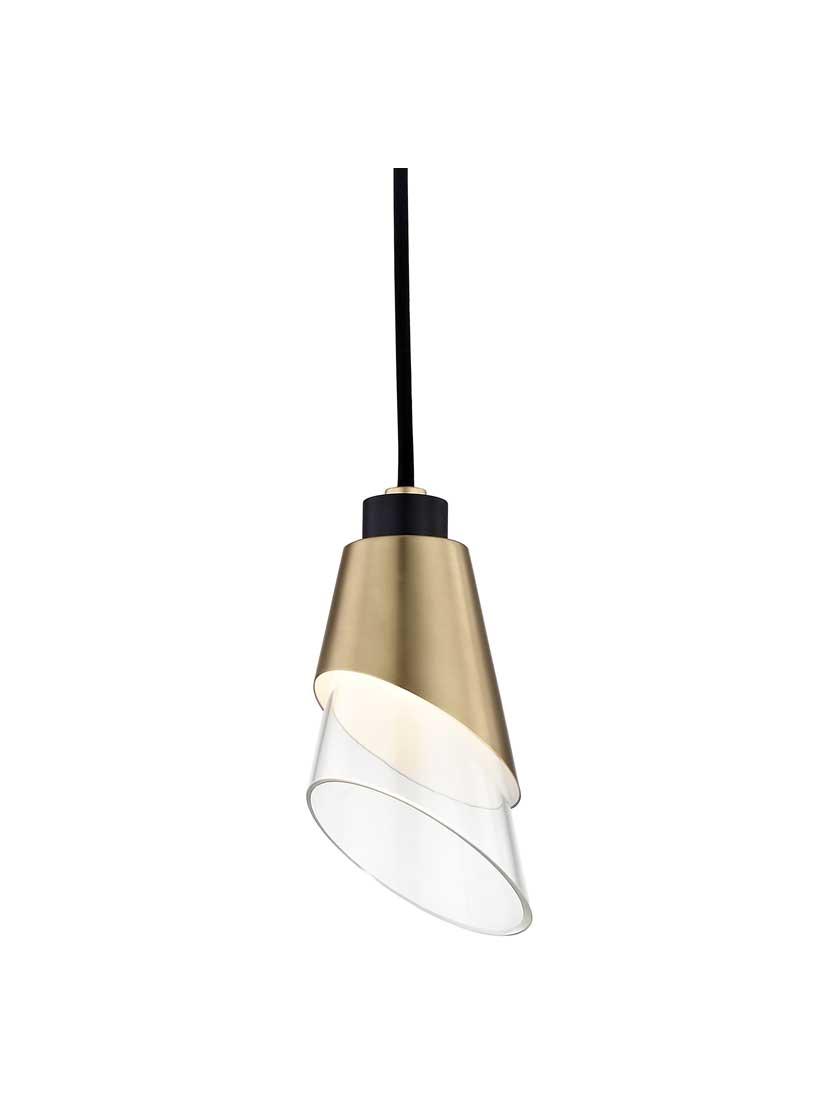 Pendants |   Angie 1-Light Pendant Indoor Lighting Aged Brass-Black