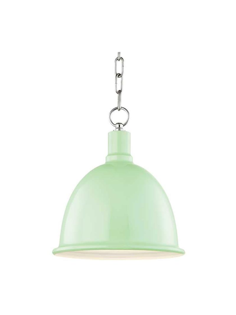 Pendants |   Blair 1-Light Small Pendant Indoor Lighting Aged Brass-Cream/Polished Nickel-Navy