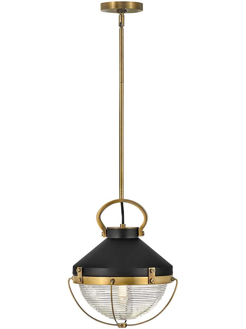 Pendants |   Crew 12-Inch Pendant Indoor Lighting Heritage Brass/Polished Nickel