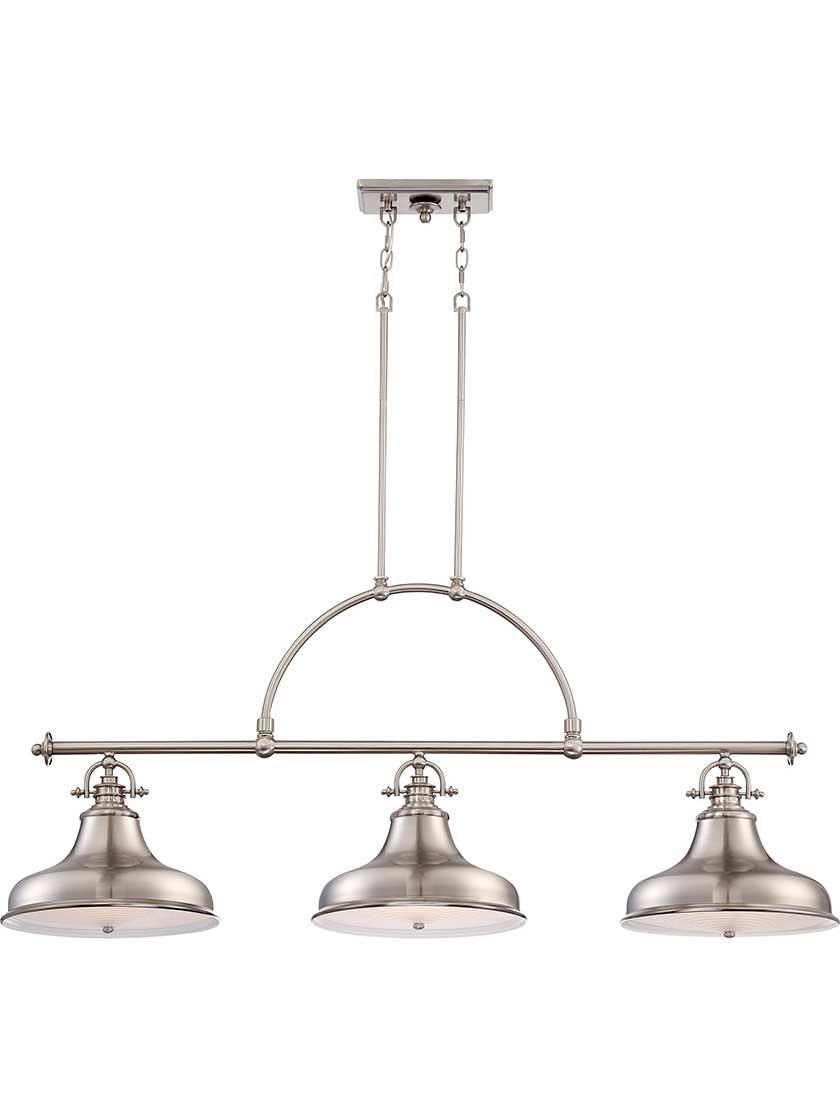 Pendants |   Emery 3-Light Island Chandelier Indoor Lighting Brushed Nickel/Palladian Bronze