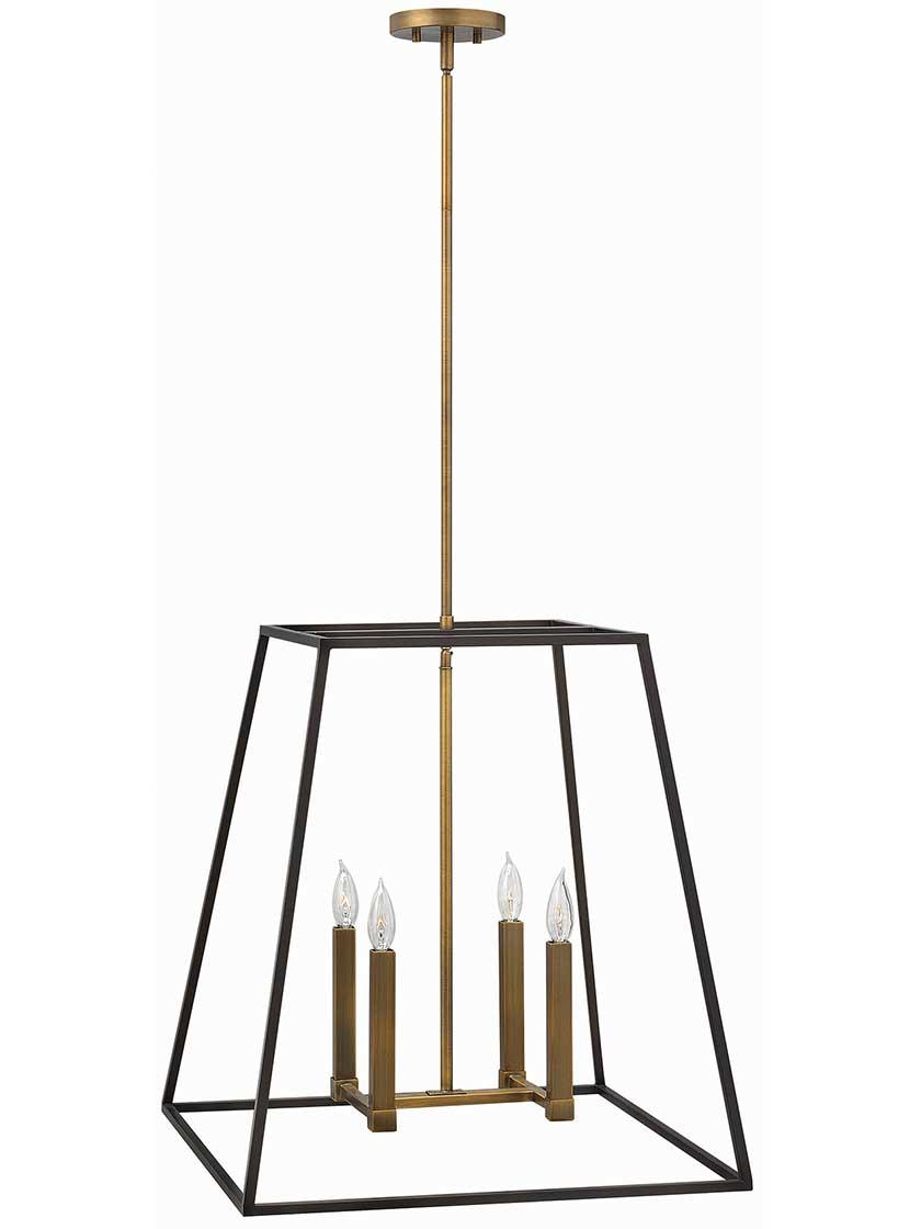 Pendants |   Fulton 22″ Pendant Indoor Lighting Aged Zinc/Bronze