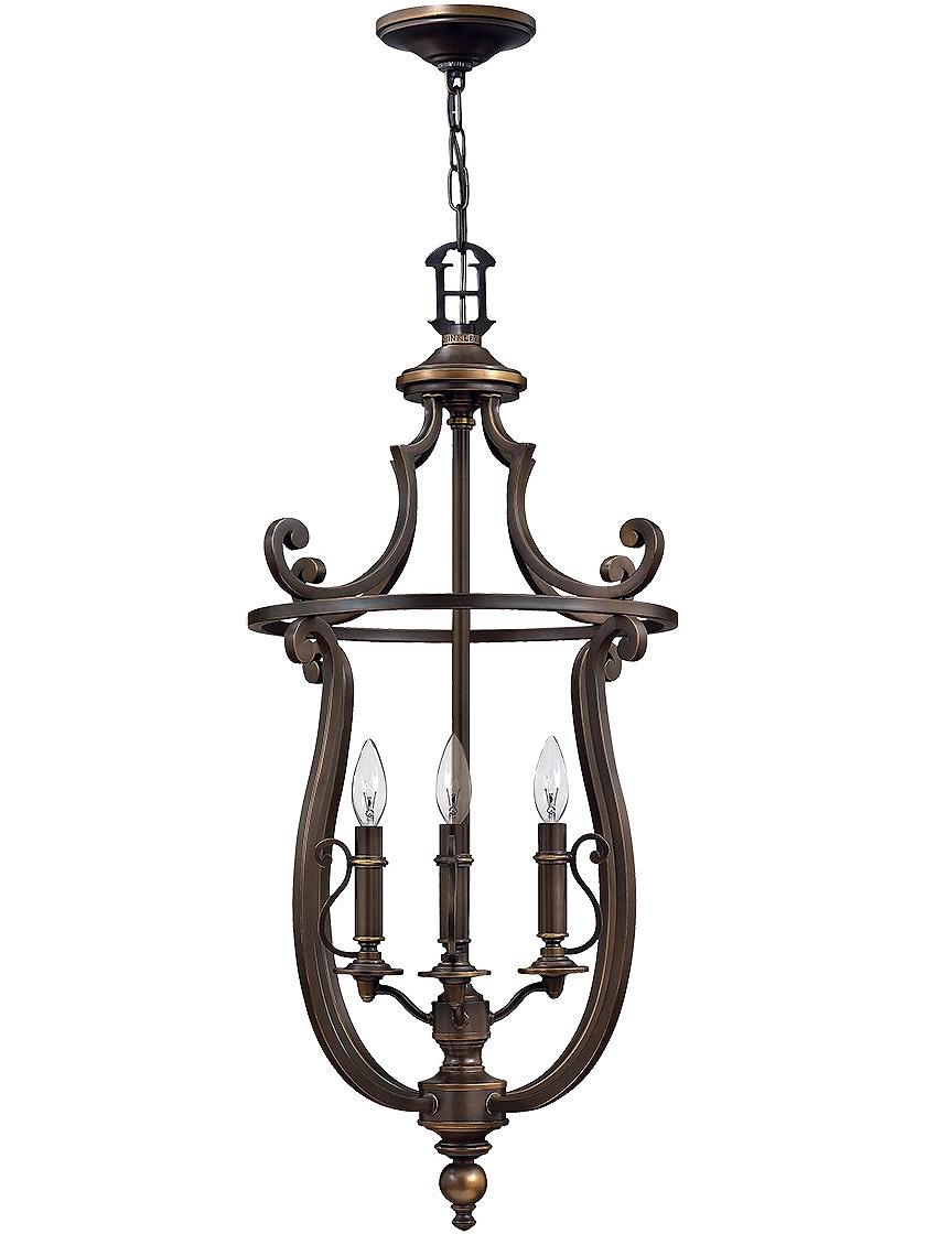 Pendants |   Plymouth 4 Light Hall Pendant In Olde Bronze Finish Indoor Lighting Pendants