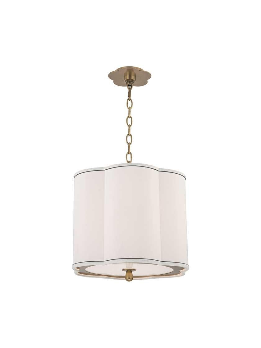 Pendants |   Sweeny 15″ Pendant Indoor Lighting Aged Brass/Polished Nickel