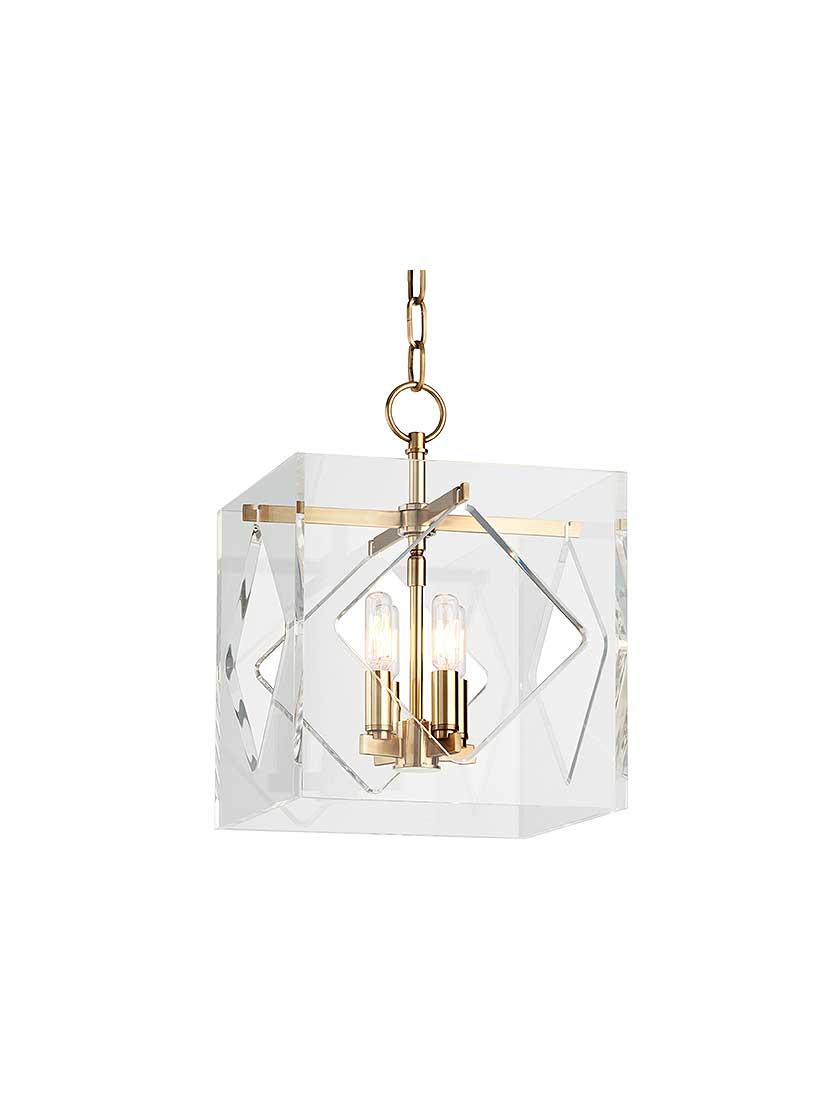 Pendants |   Travis 12″ Pendant Indoor Lighting Aged Brass/Polished Nickel