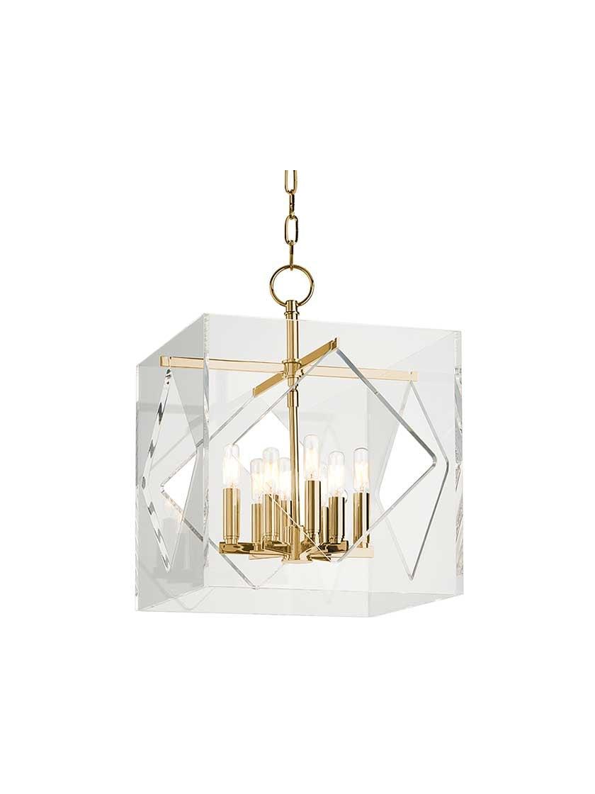 Pendants |   Travis 16″ Pendant Indoor Lighting Aged Brass/Polished Nickel