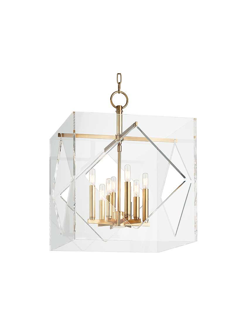 Pendants |   Travis 20″ Pendant Indoor Lighting Aged Brass/Polished Nickel