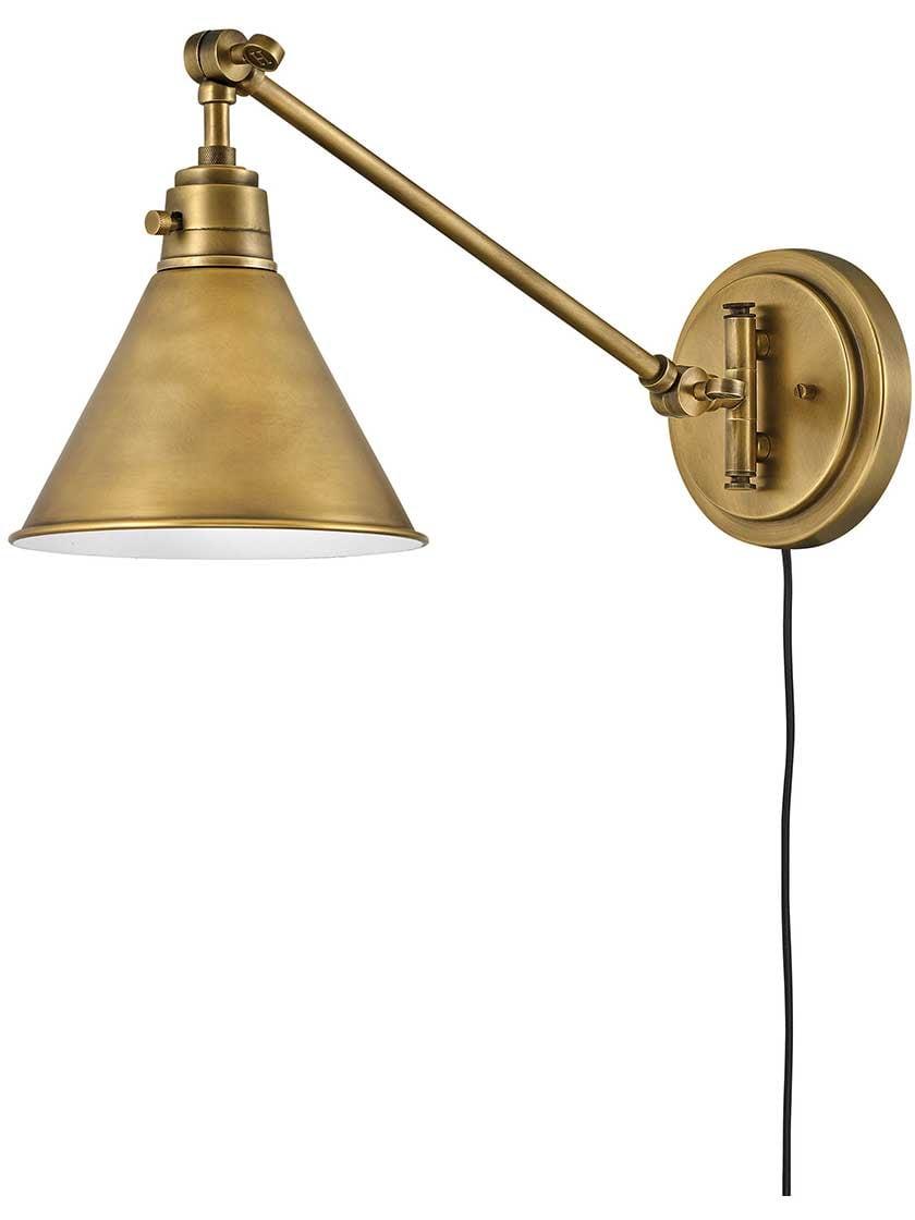 Sconces |   Arti Adjustable Arm 1-Light Sconce Indoor Lighting Black/Heritage Brass/Olde Bronze/Polished Antique Nickel