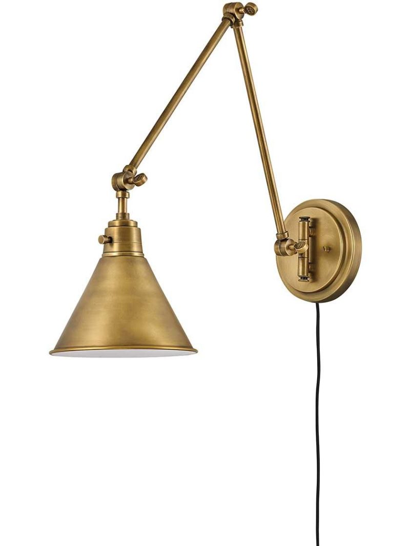 Sconces |   Arti Articulating Arm 1-Light Sconce Indoor Lighting Black/Heritage Brass/Olde Bronze/Polished Antique Nickel