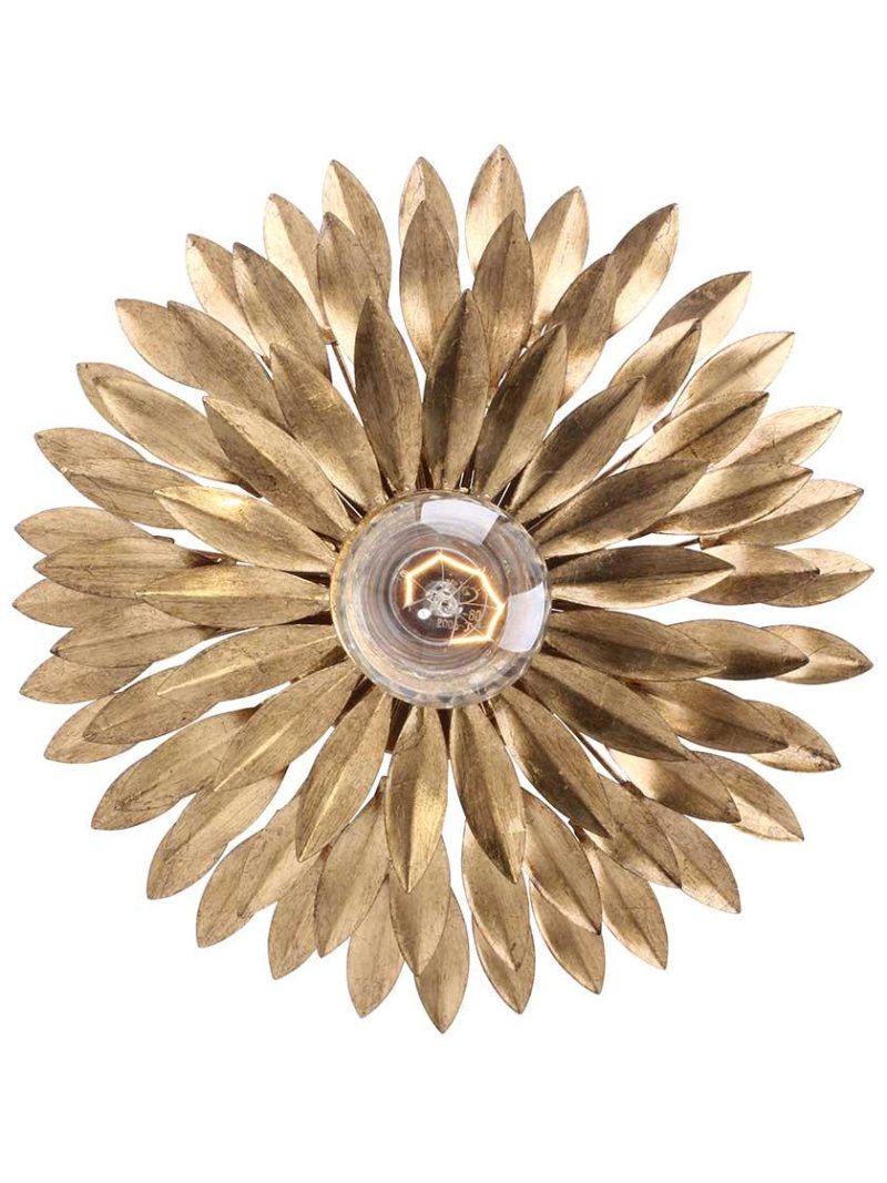 Sconces |   Broche 1-Light Wall Sconce Indoor Lighting Antique Gold/Antique Silver