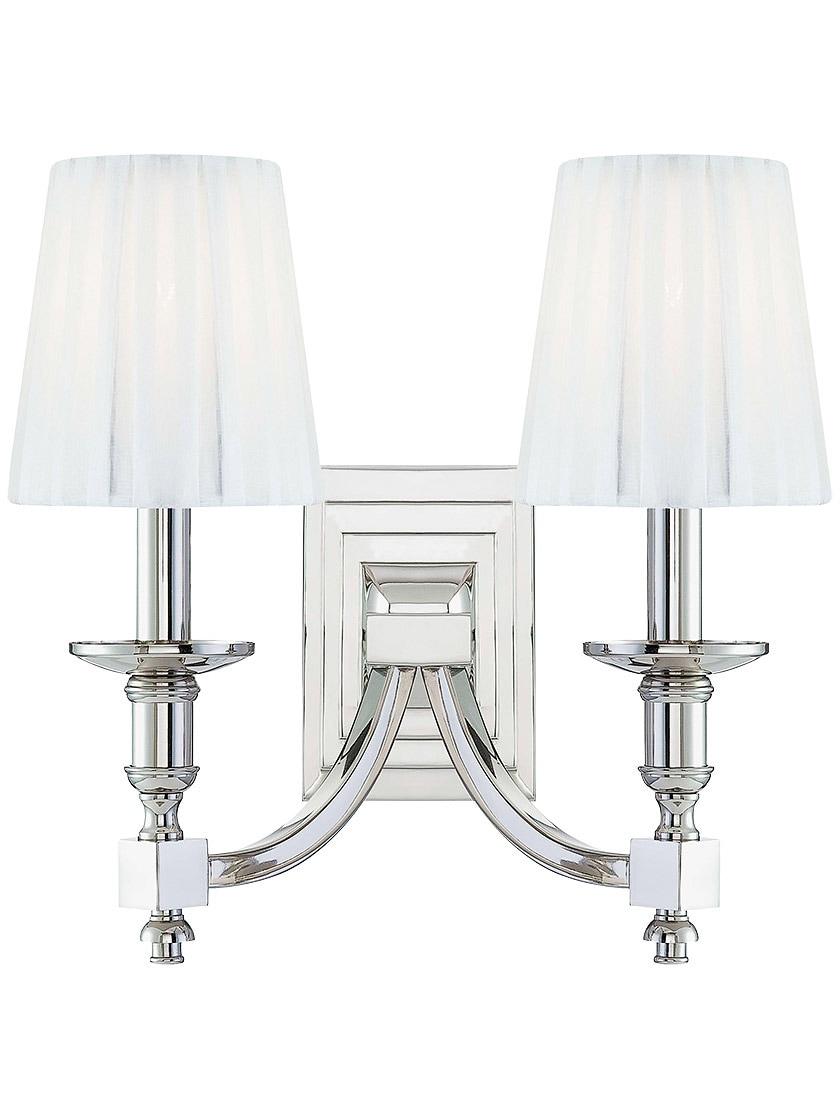 Sconces |   Continental Classic 2-Light Sconce with Polished-Nickel Finish Indoor Lighting Sconces