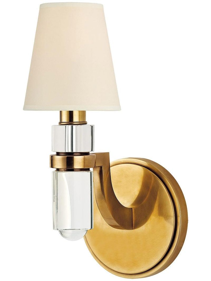 Sconces |   Dayton 1-Light Wall Sconce Indoor Lighting Aged Brass/Polished Nickel