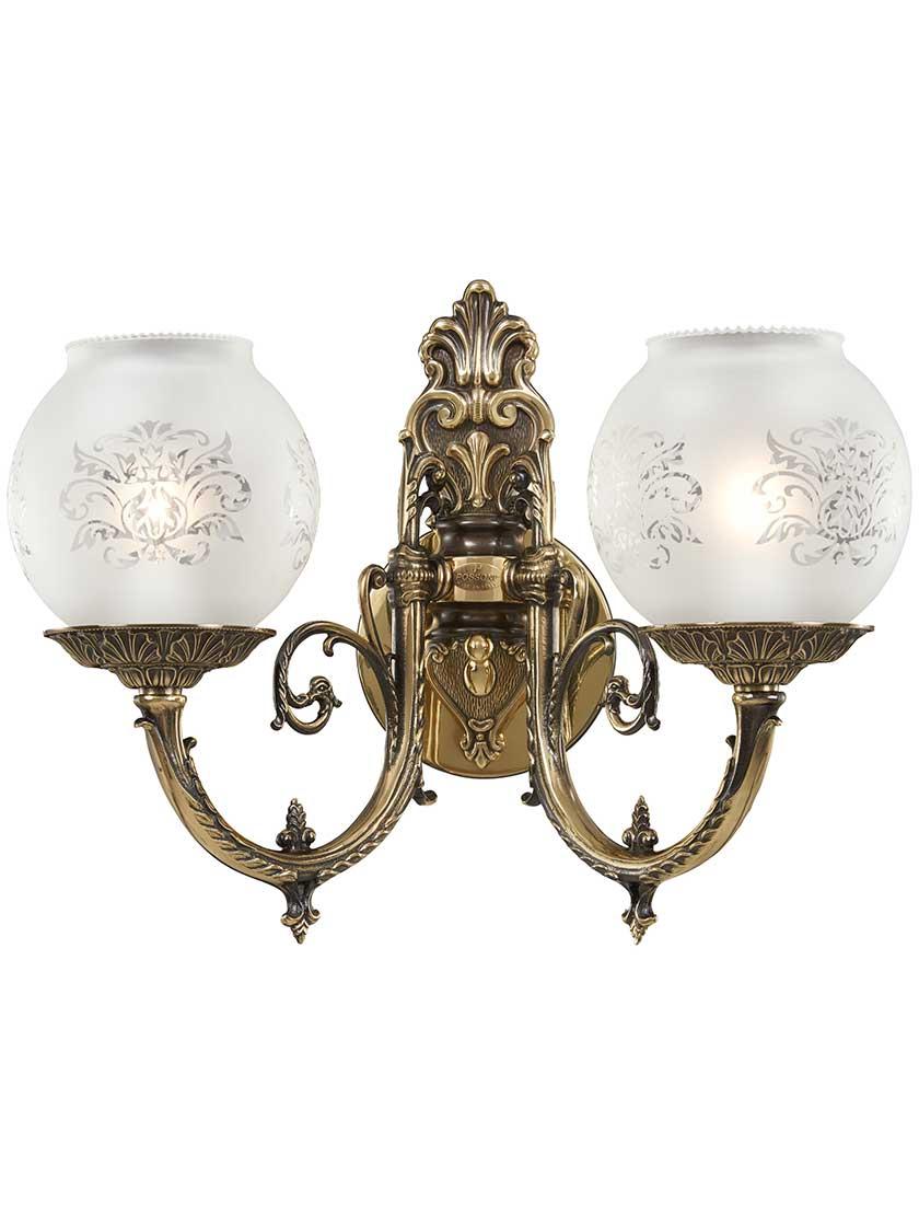 Sconces |   English Victorian 2 Light Wall Sconce Indoor Lighting Sconces