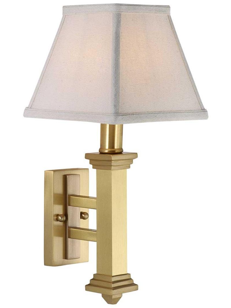 Sconces |   Harris 1-Light Wall Sconce Indoor Lighting Satin Brass/Satin Nickel