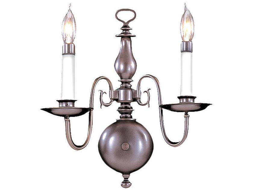 Sconces |   Jamestown 2 Light Wall Sconce In Mahogany Bronze Finish Indoor Lighting Sconces