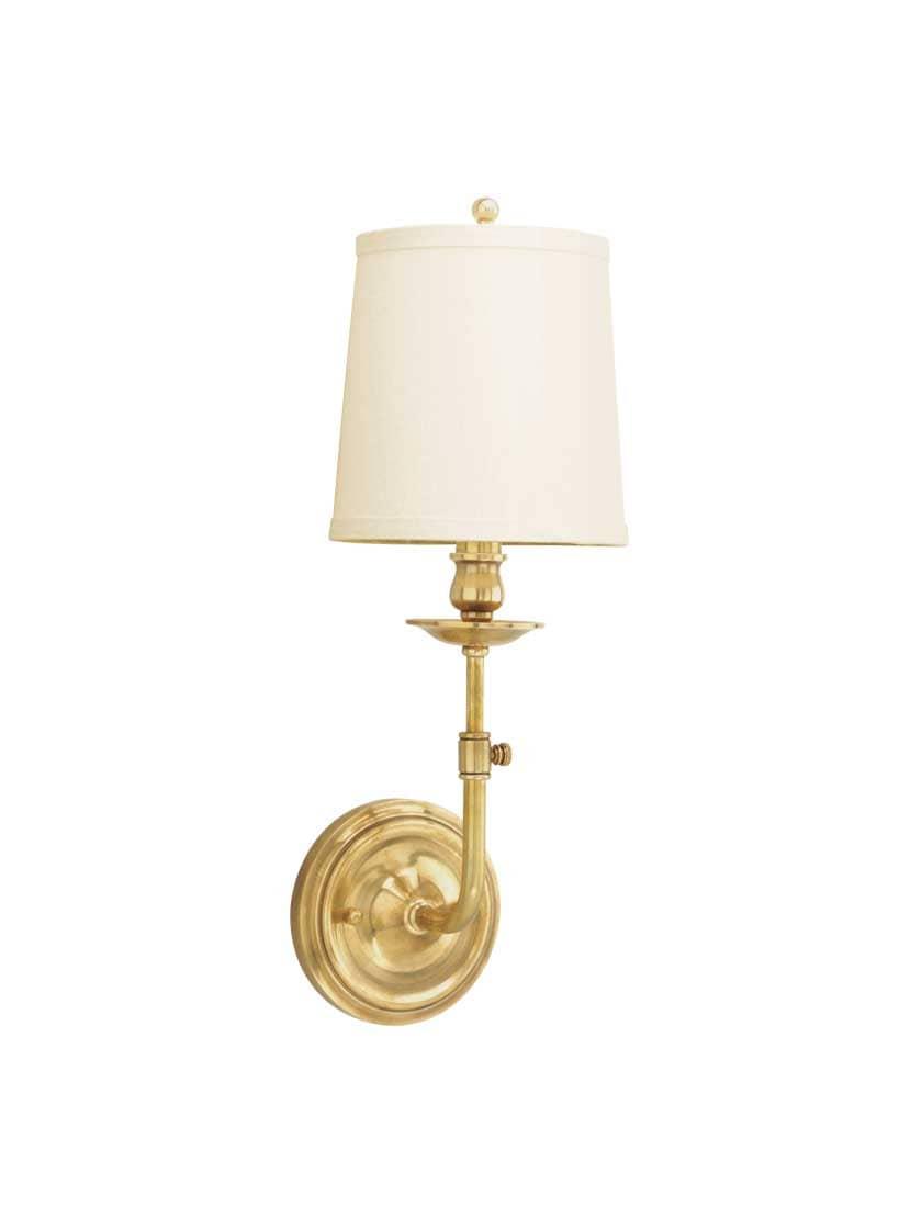 Sconces |   Logan 1-Light Wall Sconce Indoor Lighting Aged Brass/Polished Nickel