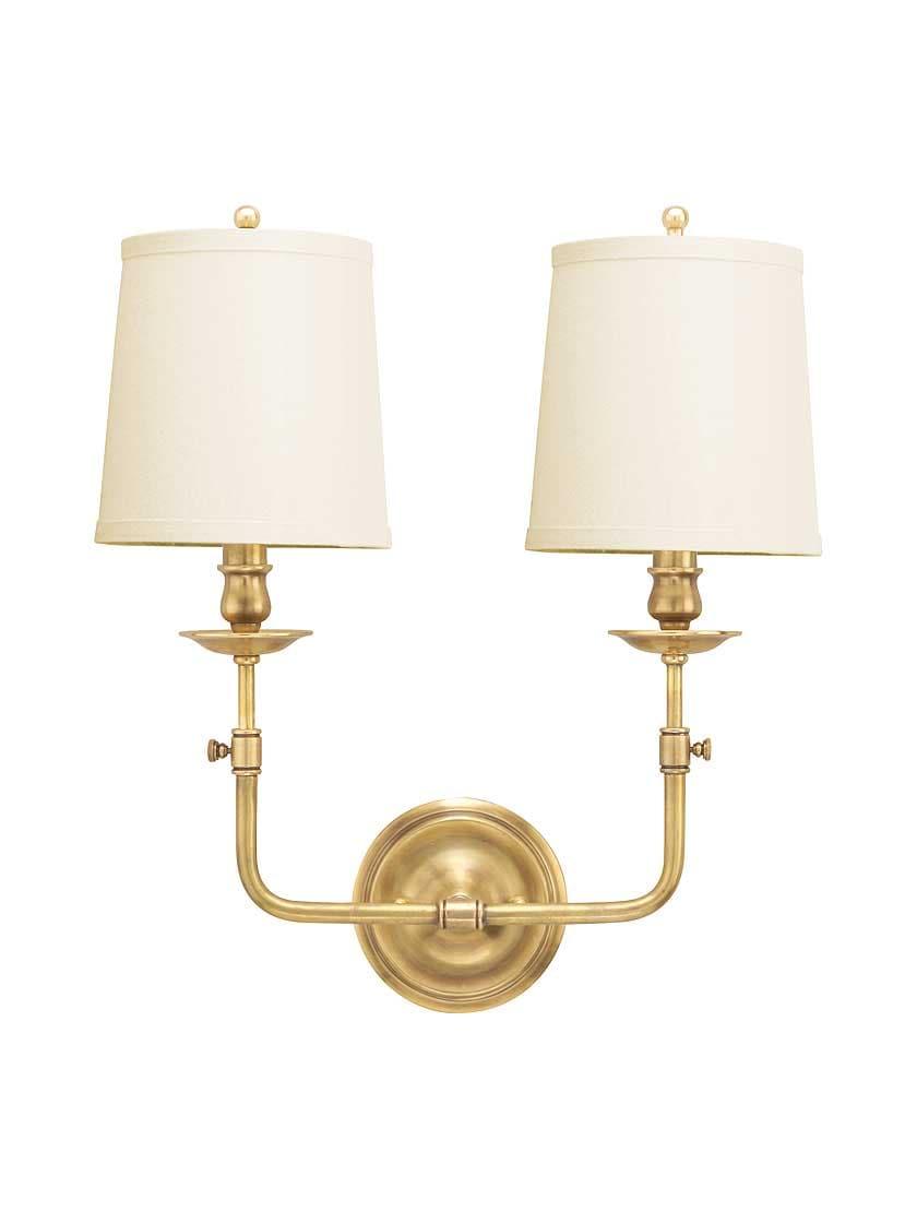 Sconces |   Logan 2-Light Wall Sconce Indoor Lighting Aged Brass/Polished Nickel