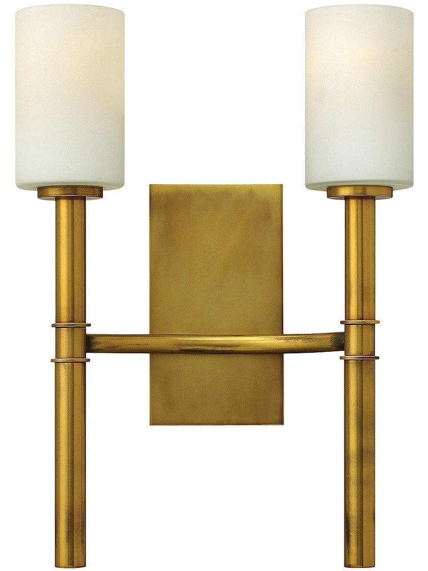 Sconces |   Margeaux Double Sconce with Etched-Opal Glass Shade Indoor Lighting Sconces