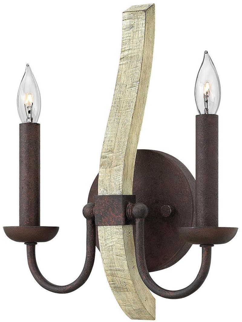 Sconces |   Middlefield Double Sconce With Iron Rust Finish Indoor Lighting Sconces