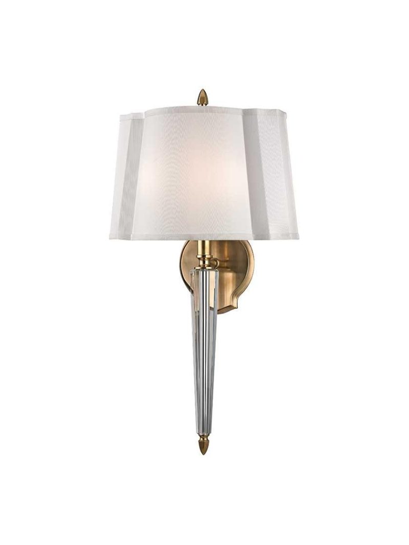 Sconces |   Oyster Bay 1-Light Wall Sconce Indoor Lighting Aged Brass/Polished Nickel