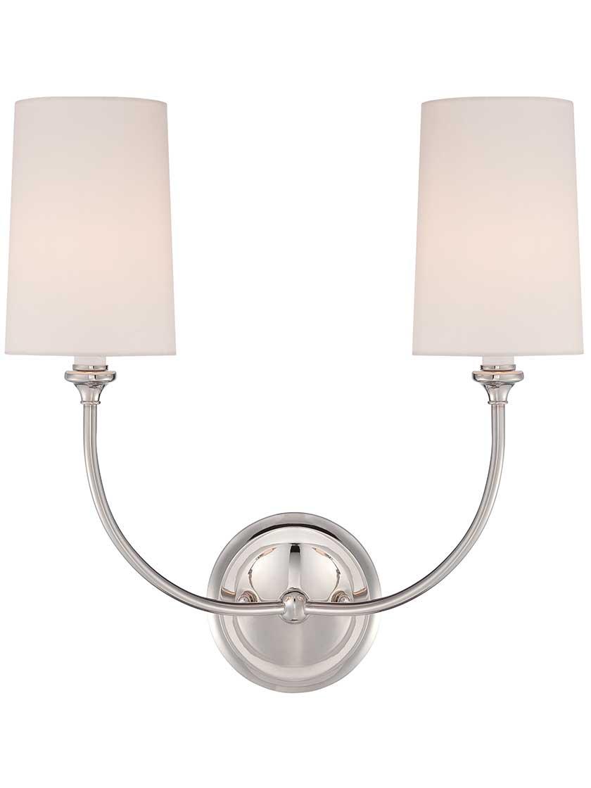 Sconces |   Sylvan 2-Light Wall Sconce Indoor Lighting Dark Bronze/Polished Nickel