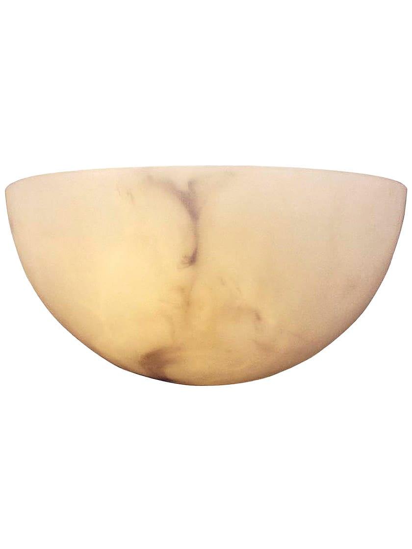 Sconces |   Virtuoso Half Bowl Sconce With Faux Alabaster Shade Indoor Lighting Sconces