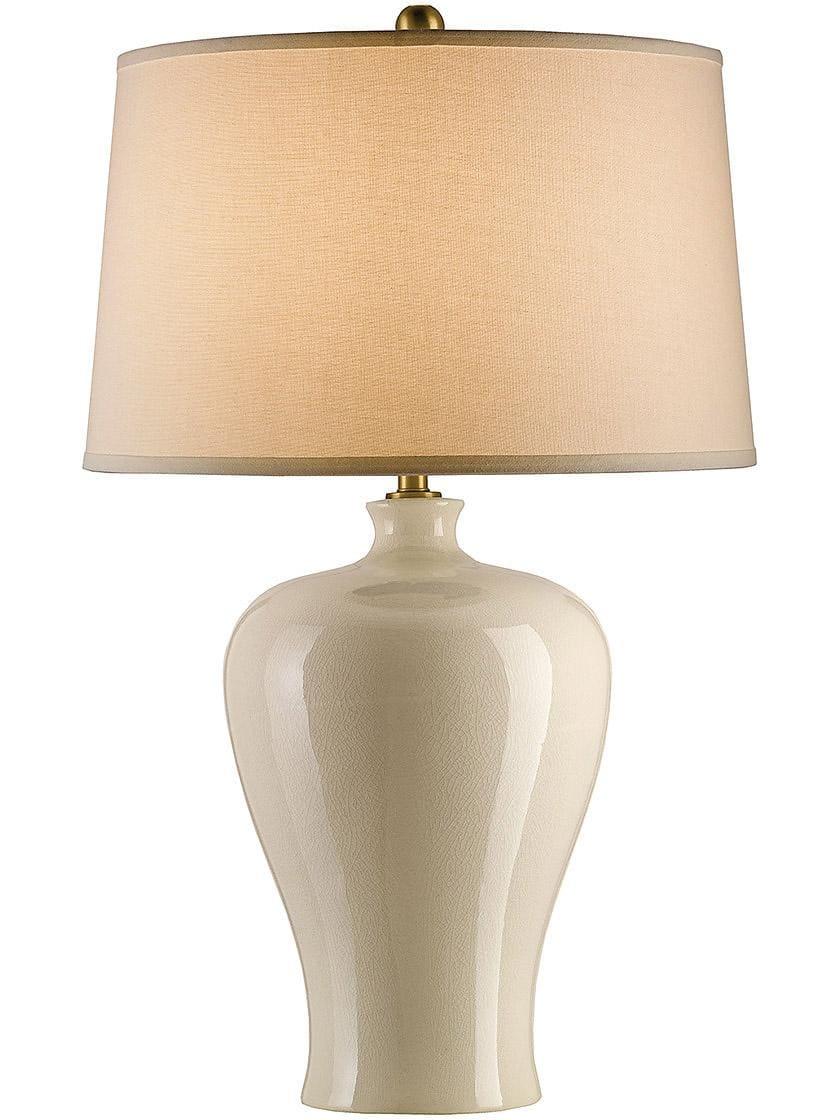 Table & Floor Lamps |   Blaise Table Lamp With Off White Linen Shade Indoor Lighting Table & Floor Lamps