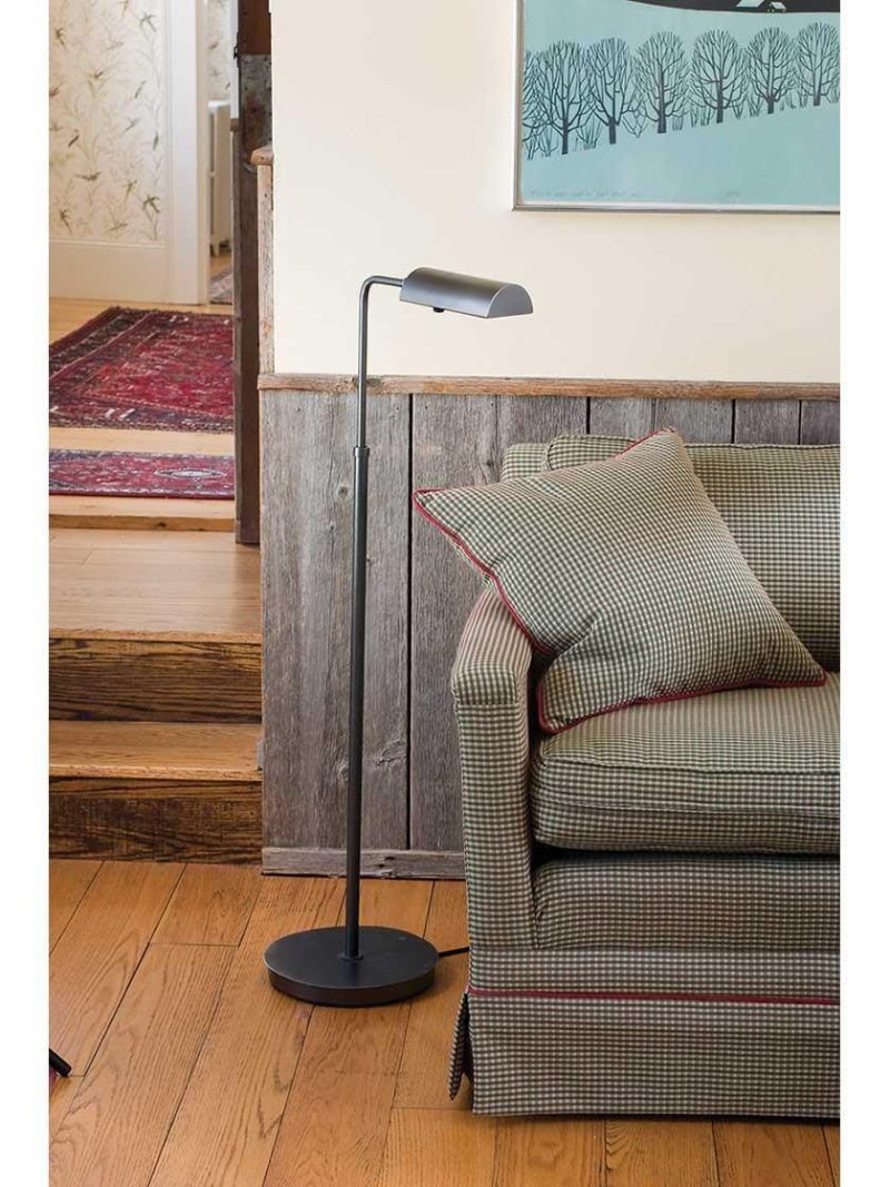 Table & Floor Lamps |   Generation Pharmacy-Style Adjustable Halogen Floor Lamp Indoor Lighting Chestnut Bronze/Granite/White