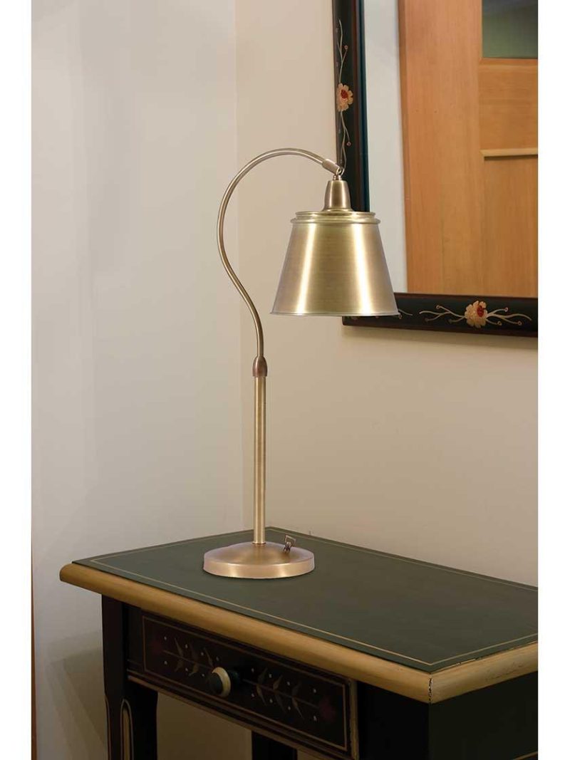 Table & Floor Lamps |   Hyde Park Table Lamp with Metal Shade Indoor Lighting Oil-Rubbed Bronze/Weathered Brass