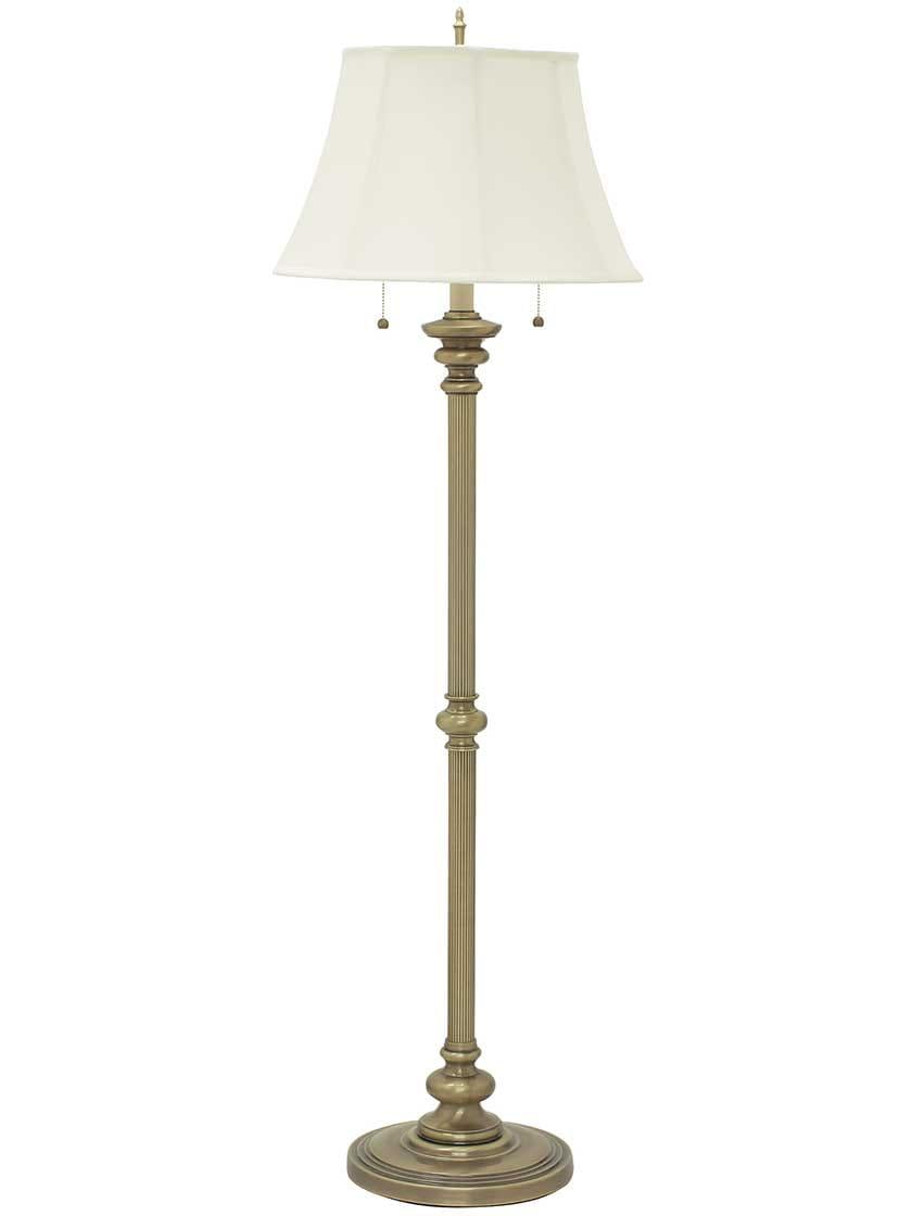 Table & Floor Lamps |   Newport Floor Lamp Indoor Lighting Antique Brass/Oil-Rubbed Bronze/Pewter